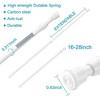 LunaLulinlk 2PCS White Tension Curtain Rod 16 to 28 Inch, Adjustable Spring Curtain Rod No Drilling - 4 of 4