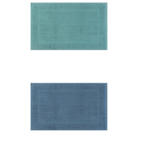 Unique Bargains Hotel Spa Towel Cotton Soft Plush Absorbent Bathtub Mats 2 Pcs - 1 of 4