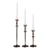Decorative Metal Taper Candle Holder for Home Decor - Stylish Tall Candle Stick Holder for Table Centerpieces Decor - Set of 3, 16", Bronze - 4 of 4