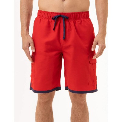 U.S. Polo Assn. Men's Basic Cargo Swim Trunks, 10" Inseam