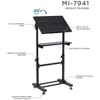 Mount-It! Mobile Stand Up Desk | Portable Podium and Presentation Lectern Height-Adjustable Multi-Purpose Standing Workstation | Black - image 4 of 4