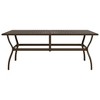 vidaXL Garden Table Brown Powder-Coated Steel 74.8 x 31.5 x 28.3 in - 2 of 4