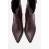 Elia - Burgundy Leather Western Boot (Women) burgundy cilt 8 Forever & Always Shoes US - 3 of 4
