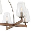 Minka Lavery Koa Wood Pewter Chandelier 28" Wide Modern Clear Glass Shade 6-Light Fixture for Dining Room House Foyer Entryway - 3 of 3