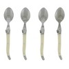 French Home Laguiole 4pk Stainless Steel 4pk Coffee Spoons White - 3 of 4