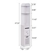 VECELO Corner Shelf Stand, Bathroom Corner Cabinet for Narrow Space, Small Storage Organizer with Toilet Paper Drawer, White - 3 of 4