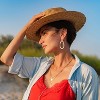 White Earrings for Women, White Hoop Earrings with Dangle Beads As Summer Jewelry, Boho Dangling Jewelry with Sparkly Crystal As Cowgirl Accessories - 2 of 4
