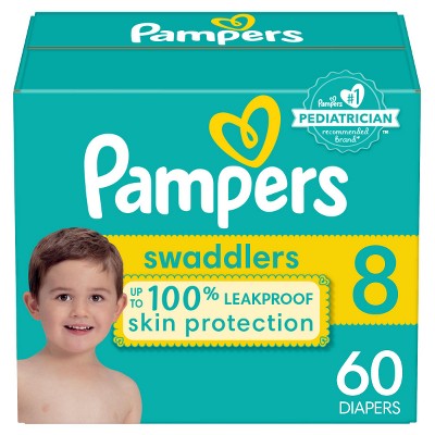 Pampers Swaddlers Active Baby Disposable Diapers Enormous Pack - Size 8 - 60ct