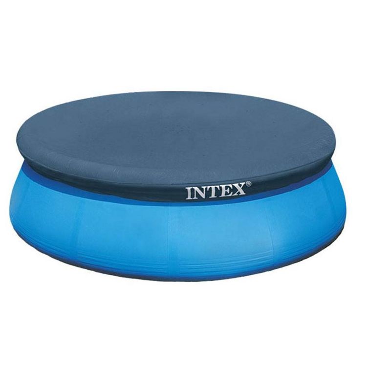 Intex 28020E 7.3 Feet Easy Set Swimming Pool Debris Vinyl Cover Tarp, Blue, 5 of 7
