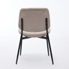 DOMETOUR Dining Chairs Set of 2 Linen Chair with Walnut Bentwood Back Upholstered Seat Metal Legs for Kitchen Dining Room - 3 of 4