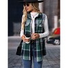 Coolmee Plaid Vest for Womens Casual Sleeveless Flannel Jacket Lapel Button Down Shirt with Pockets - 4 of 4
