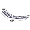 Wellfor 2pc Chaise Lounge Outdoor Cushion Set Blue & White Stripe: UV-Resistant, Removable Cover, Sponge Fill - 4 of 4