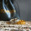Ice City Men's Roman Numeral Wedding Band, Gold and Steel Rings, Size 6-12 - 2 of 4