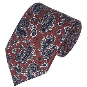 Men's Paisley Printed Design 100% Micro Fiber 3.25" W x 58" L Necktie - 1 of 3