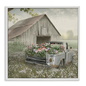 Stupell Industries Gathering Fragrance Flower Truck Framed Giclee Art - 1 of 4