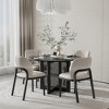 SpassWay 30"H Rattan Round Wood Dining Table Kitchen Table Conference Table with Criss Cross Legs - 3 of 4