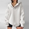 Coolmee Women's Hoodies Oversized V Neck Sweatshirts Long Sleeve Pullover Casual Fall Teen Girls Preppy Clothes - 3 of 4