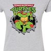 Women's - Teenage Mutant Ninja Turtles - Raphael Breaking Through Shirt Fitted Graphic T-Shirt - 2 of 3