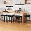 Jojoka Counter Height Bar Stools Set of 2,24 Inch PU Leather Barstools with Metal Legs for Kitchen Island - 2 of 4