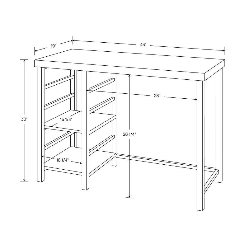 Adjustable Storage Desk Black - Room Essentials&#8482;, 5 of 12