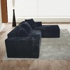 102.4" Wide Modern Sectional Sofa with Deep Seat and Machine-Washable Corduroy Covers for Living Room or Apartment -3irtyhousy - 2 of 4