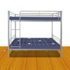 Karl Home Green Twin Over Twin Steel Bunk Bed Frame Ladder Bedroom Dorm Room for Kids Adult Children - 3 of 4