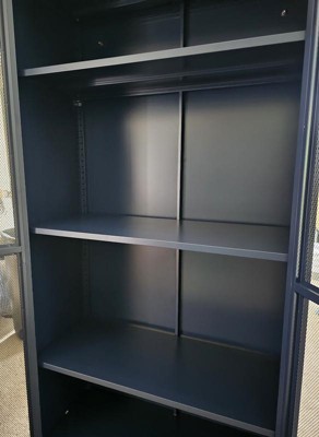 Open Front Cabinet, 2 Shelves, Metal, Short, GRAL124R3AAM 