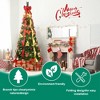 SKRAN 6FT Pop-Up Christmas Tree with Red & Gold Ornaments, Flowers, Ribbons & Bows, Space-Saving Collapsible Holiday Tree For Holiday Decoration - 2 of 4