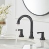 BWE J-Spout 8 in. Widespread 2-Handle Bathroom Sink Faucet - 3 of 4
