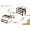 Dining Table Set for 4, Small Kitchen Table and 2 Chairs for 4 with Bench - 3 of 4