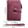 Clotth Womens Small Bifold PU Leather Wallet with RFID Blocking, Large Capacity & Wrist Strap | Easy to Use for Everyday Carry, Travel - 3 of 4