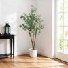 Artificial Eucalyptus Tree with Woven Pot, 150cm Tall Artificial Plants Indoor w/Lifelike Leaves & Fruits, Faux Plants Eucalyptus Tree for Home Decor - 2 of 4