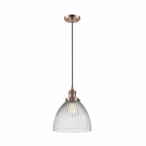 Seneca Falls - 1 Light Cord Hung Mini Pendant In Traditional Style-12 Inches Tall and 9.5 Inches Wide - 1 of 1