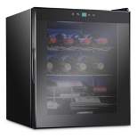 Ivation 12-Bottle Compressor Freestanding Wine Cooler Refrigerator - Black