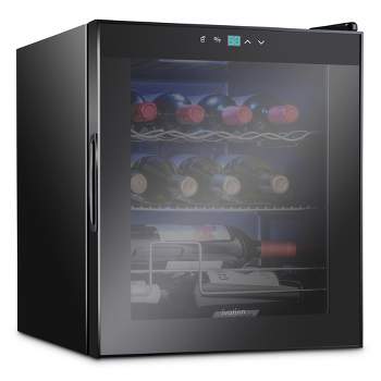 Ivation 12-Bottle Compressor Freestanding Wine Cooler Refrigerator - Black