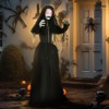 SEVOBAL Party Decorations and Accessories 67" Animated Scary Ghost Bride Halloween Prop with Sound for Haunted House, Black, 47.25"*7.1"*66.9" - 2 of 4