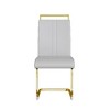 CAVINAS Modern Dining Chairs, Faux Leather High Back Upholstered Side Chair with C-shaped Tube Metal Legs, Guest Office Chair - 3 of 4