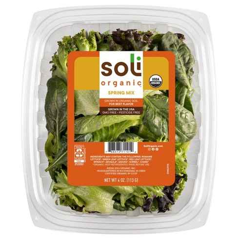 Soli Organic Spring Mix Lettuce Blend - 4oz : Target