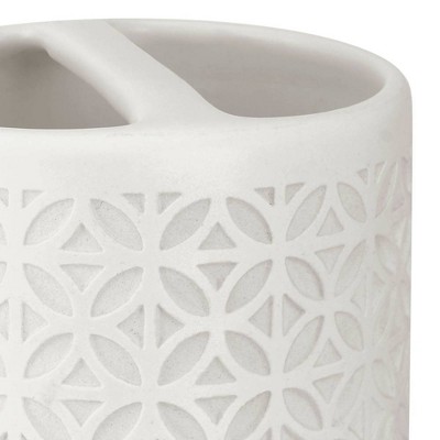 Felix White Sandblasted Ceramic Toothbrush Holder