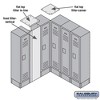 Salsbury Industries Corner Flat Top Filler Size: 1" H x 12" W x 12" D, Color: Gray - 2 of 3