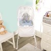Everyday Kids 2-Pack Bassinet Sheets - 100% Cotton Jersey Knit, Precious Moments & Solid Gray, Fits Baby Boy Bassinet & Co-Sleeper Mattresses - 4 of 4