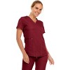 MediChic Women's V-Neck Scrub Set Straight Leg Six Pocket Cargo Scrub Pants with 4-Way Stretch Scrubs Sets - 4 of 4