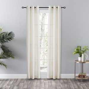 Ellis Curtain Serenity Grommet Top Grommet Top Pairs - 80x84, Natural - 1 of 4
