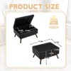 DSVIMOY Mid-Century Modern Square Coffee Table Storage Bench  for Living Room, Entryway and Family Room, Black, 31.5"*23.23"*17.72" - 3 of 4