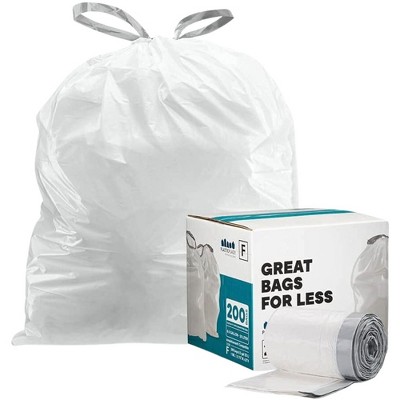 simplehuman Code H Custom Fit Drawstring Trash Bags, 8 Gallon - 60 count