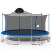 VisioGear Trampolines, Trampoline with Safety Enclosure Net, Trampoline with Basketball Hoop, Green, 189"*189"*130.5" - 3 of 4
