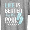 Women's - Instant Message - Life Is Better By The Pool Short Sleeve Graphic T-Shirt - 2 of 4