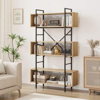 Whizmax 6 Tier Bookshelf with Storage, 71.3 Inch Tall Industrial Book Shelf with Open Display Bookshelves,for Living Room, Bedroom and Home office