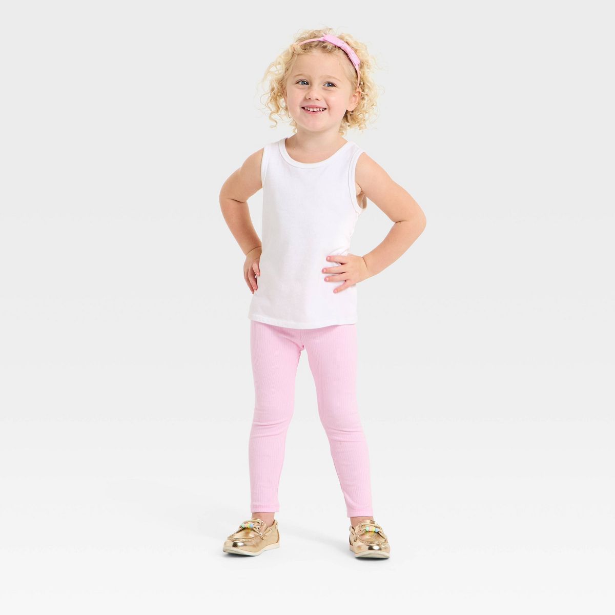 Toddler Girls' Solid Ribbed Leggings - Cat & Jack™ - thumbnail 6