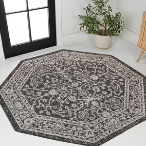 Palazzo Vine and Border Textured Weave Indoor/Outdoor Area Rug  - JONATHAN Y - 1 of 4